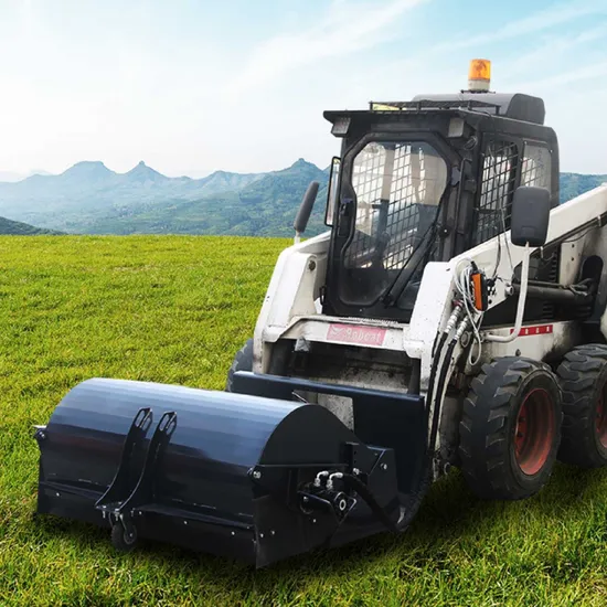 Mini Skidsteer Attachment Mini Box Broom Sweeper Tractor Front Mounted